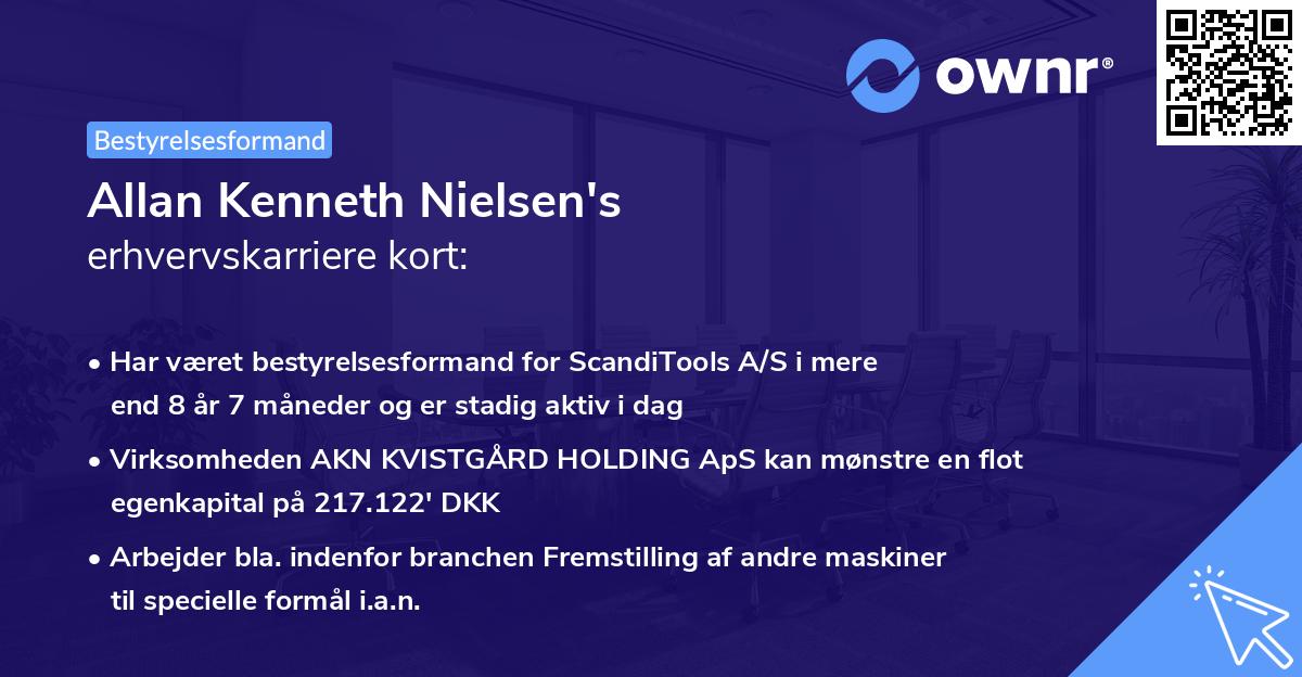 Allan Kenneth Nielsen's erhvervskarriere kort