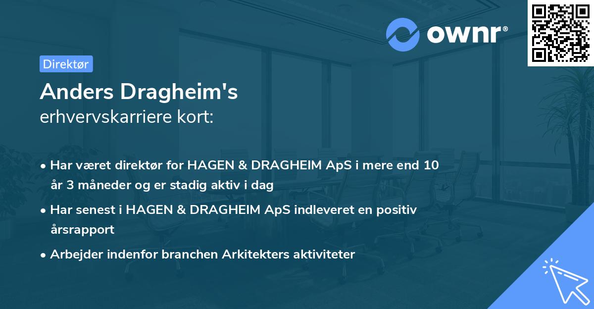 Anders Dragheim's erhvervskarriere kort