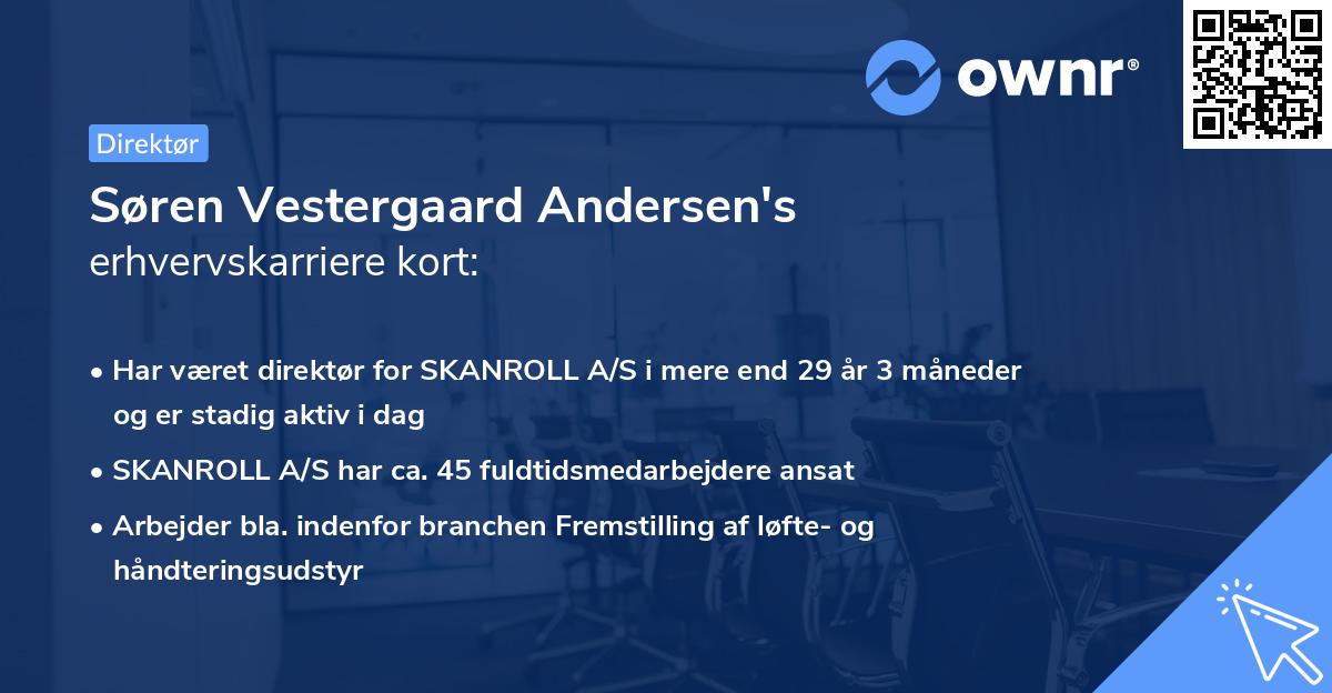 Søren Vestergaard Andersen's erhvervskarriere kort