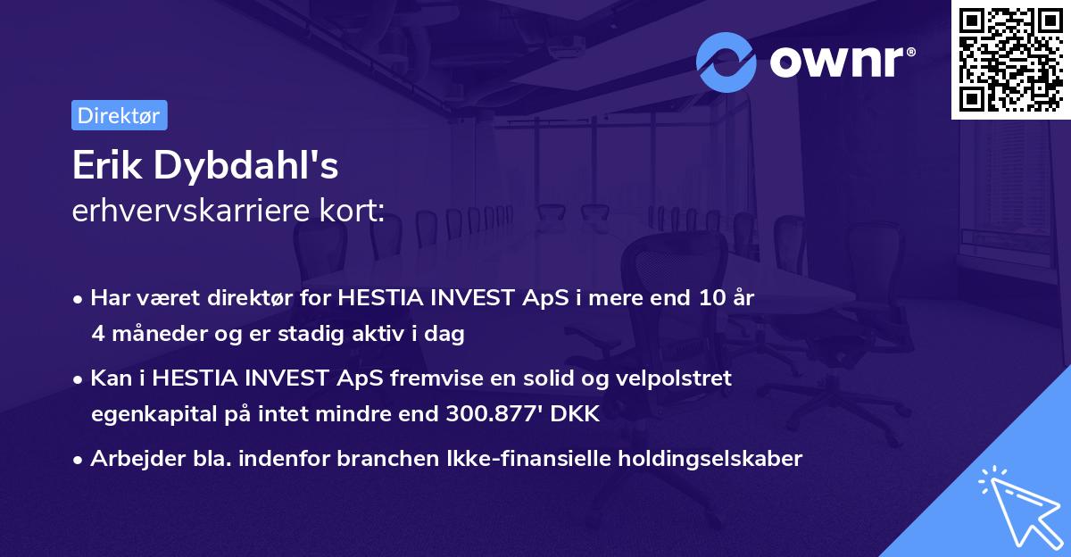 Erik Dybdahl's erhvervskarriere kort