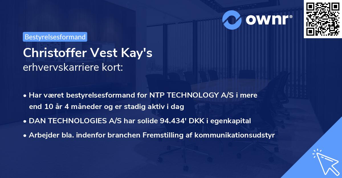 Christoffer Vest Kay's erhvervskarriere kort