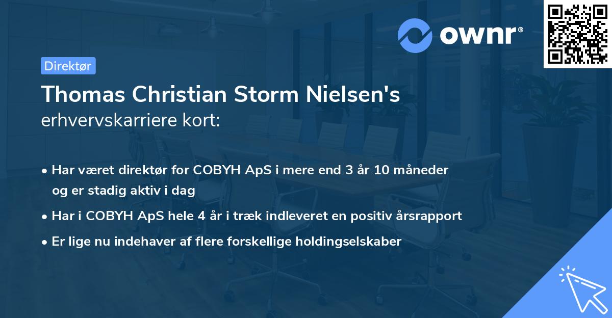 Thomas Christian Storm Nielsen's erhvervskarriere kort