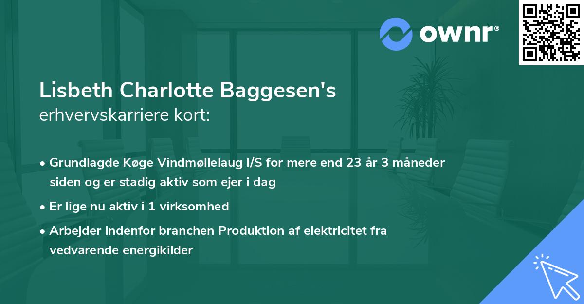 Lisbeth Charlotte Baggesen's erhvervskarriere kort