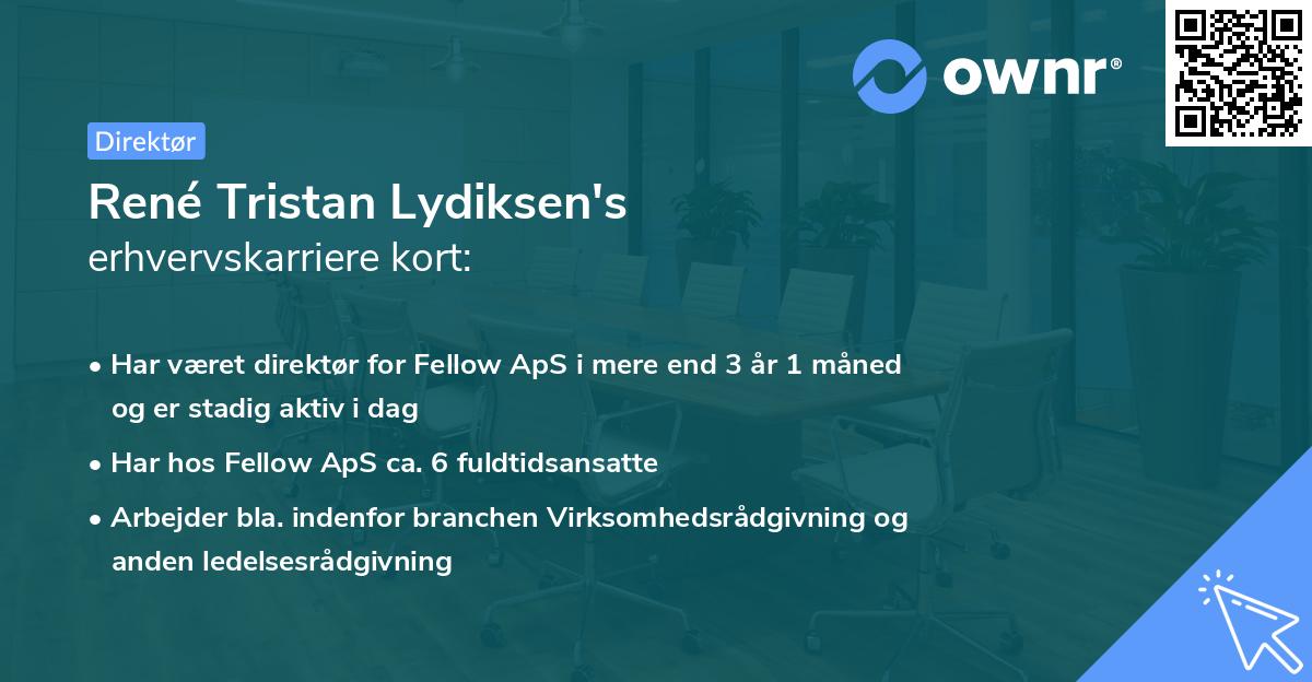 René Tristan Lydiksen's erhvervskarriere kort