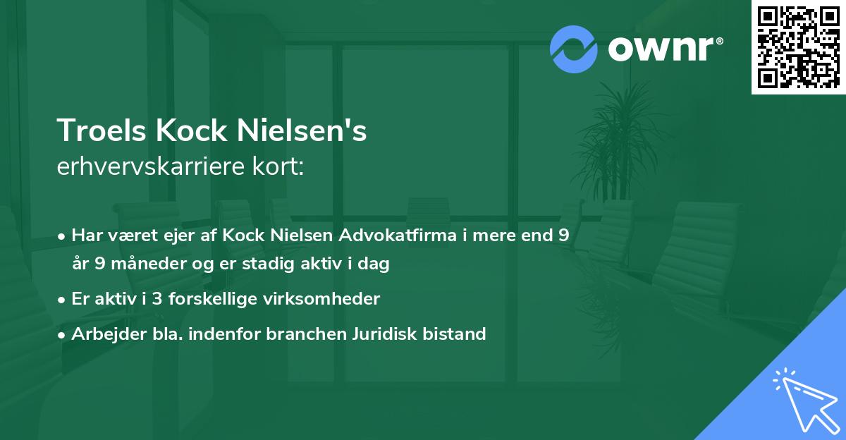 Troels Kock Nielsen's erhvervskarriere kort