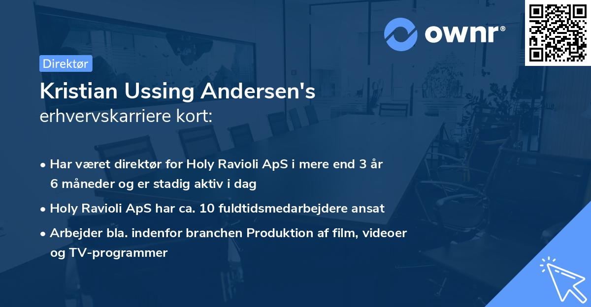 Kristian Ussing Andersen's erhvervskarriere kort