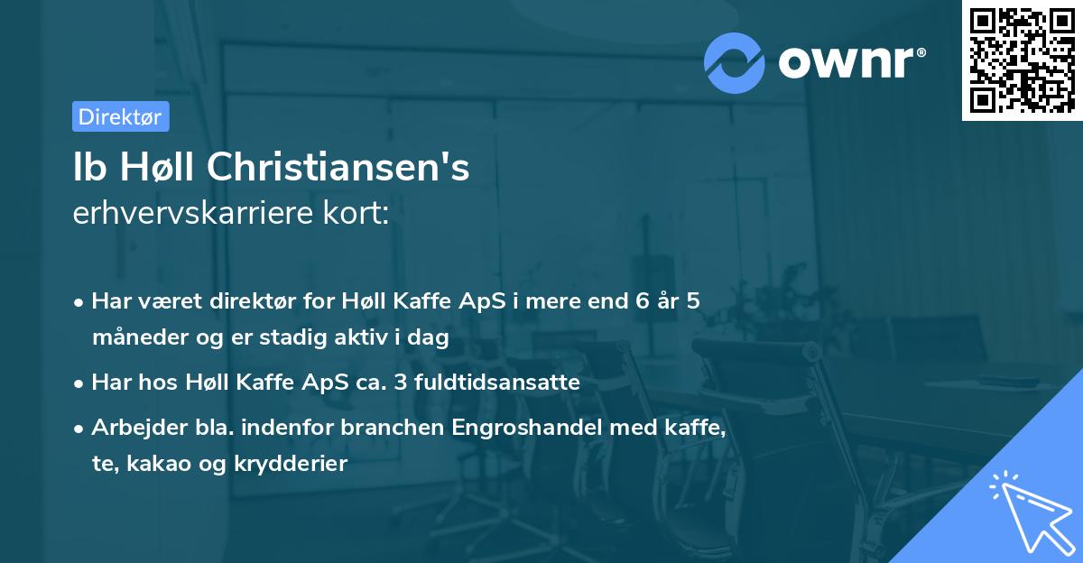 Ib Høll Christiansen's erhvervskarriere kort