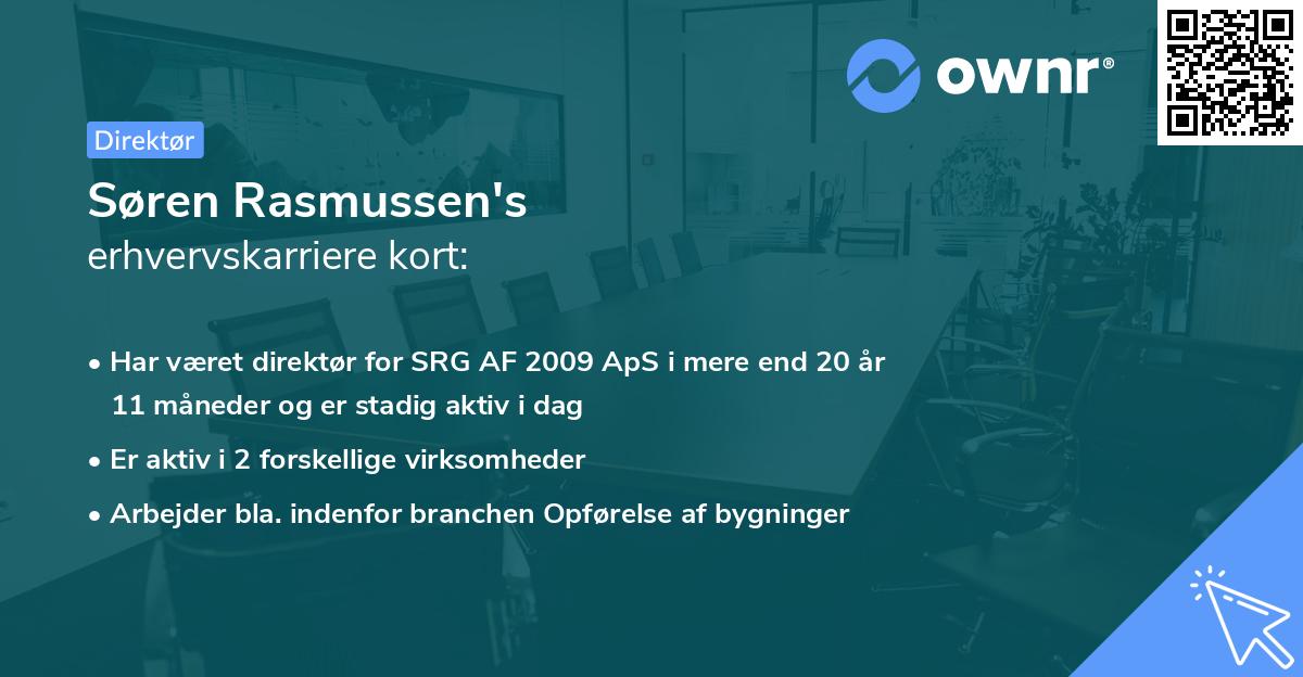 Søren Rasmussen's erhvervskarriere kort