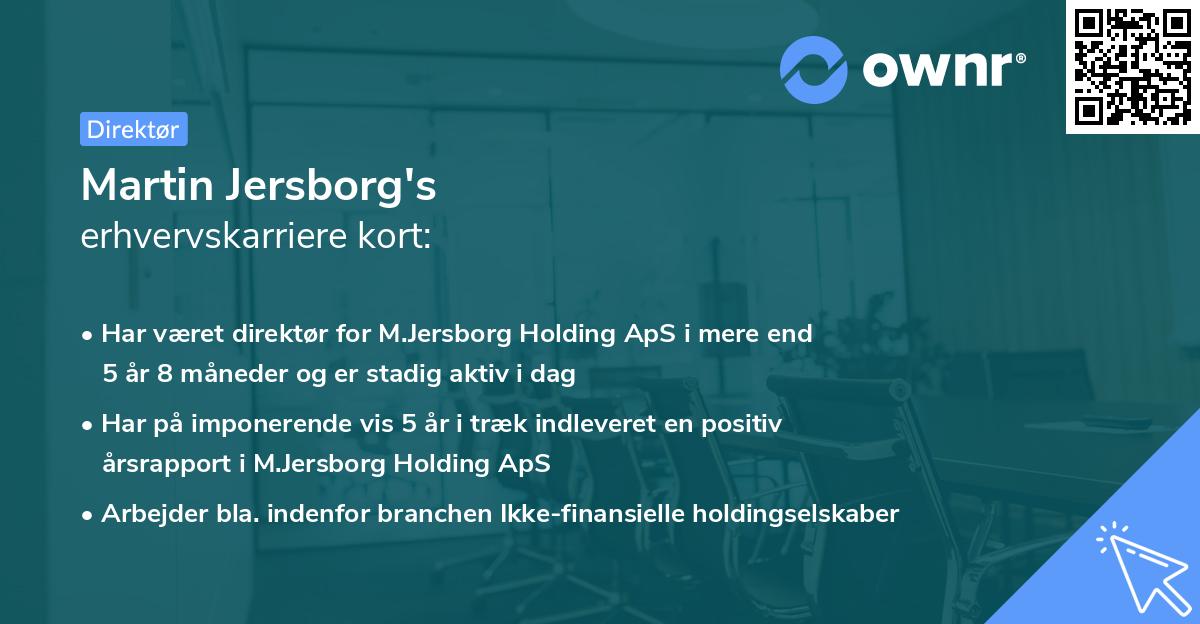 Martin Jersborg's erhvervskarriere kort