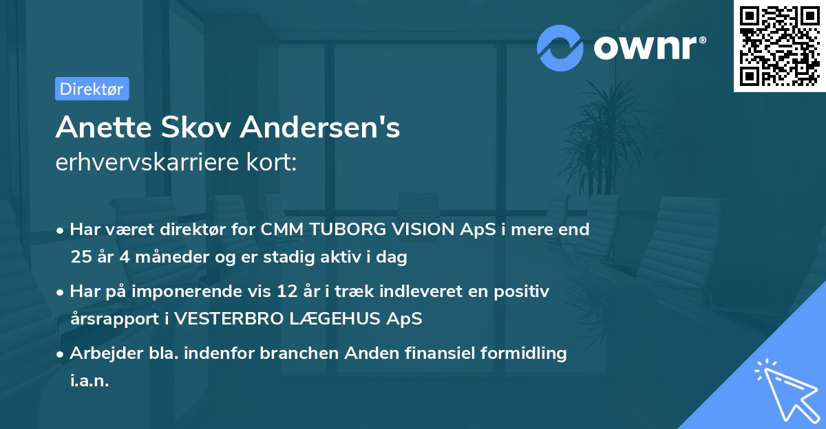 Anette Skov Andersen's erhvervskarriere kort