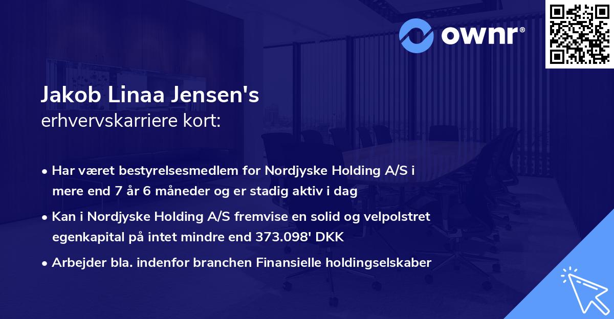 Jakob Linaa Jensen's erhvervskarriere kort