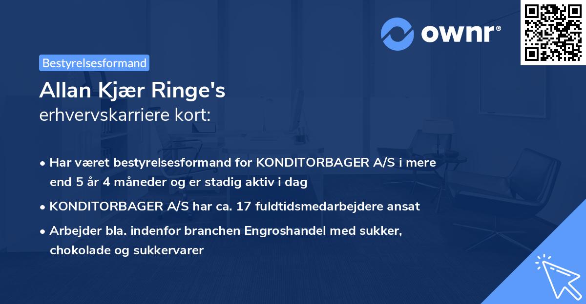 Allan Kjær Ringe's erhvervskarriere kort