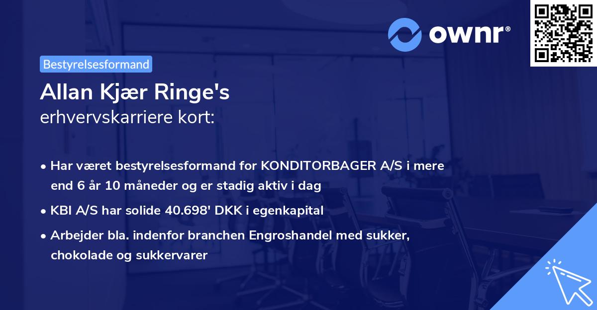 Allan Kjær Ringe's erhvervskarriere kort