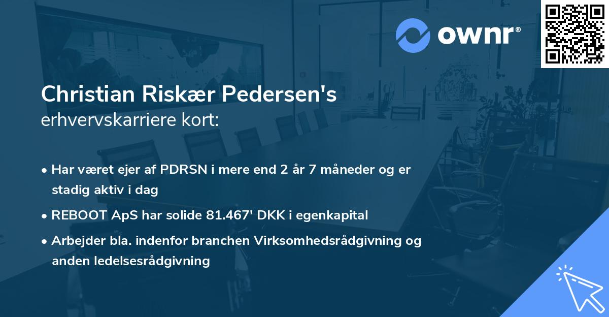 Christian Riskær Pedersen's erhvervskarriere kort