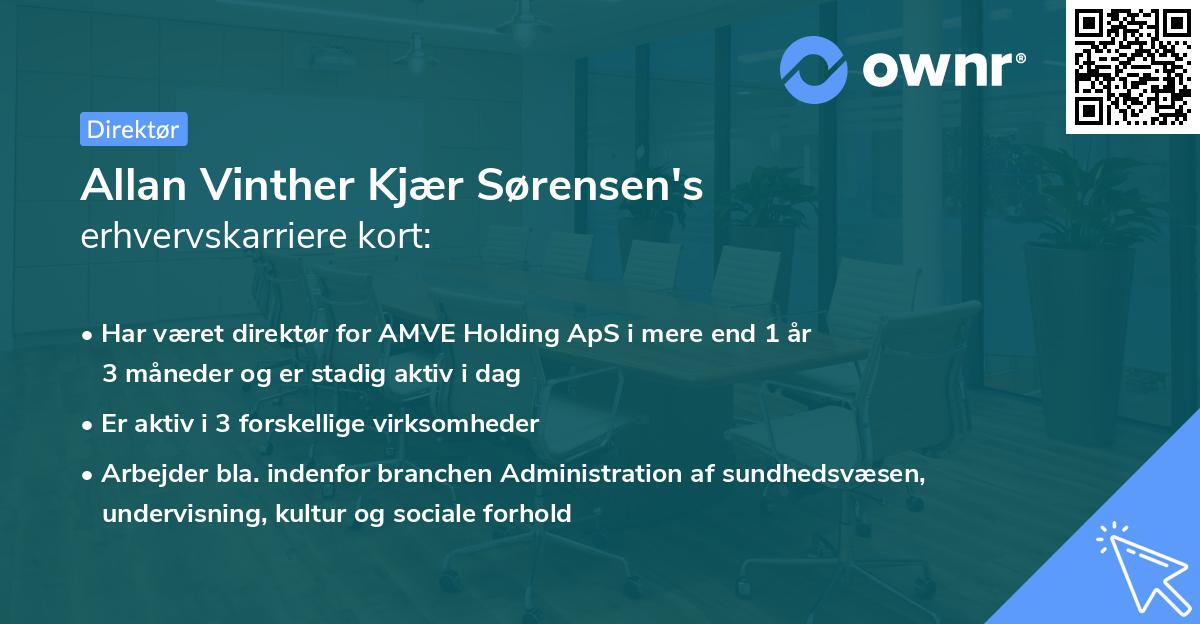 Allan Vinther Kjær Sørensen's erhvervskarriere kort