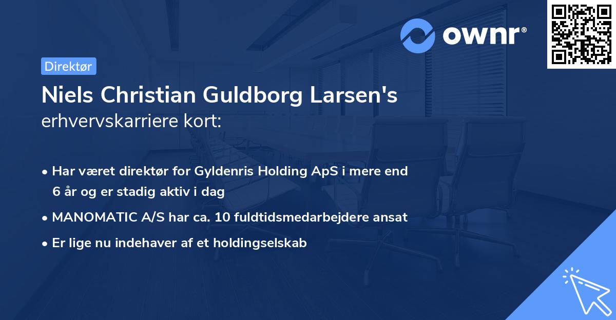 Niels Christian Guldborg Larsen's erhvervskarriere kort