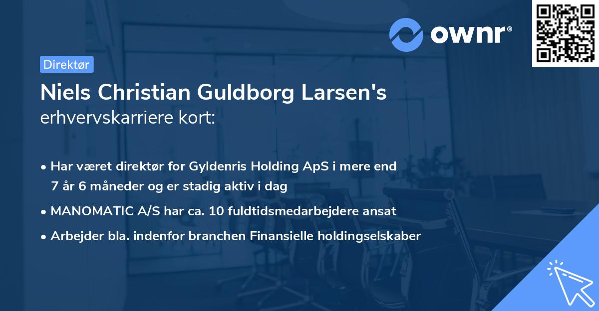 Niels Christian Guldborg Larsen's erhvervskarriere kort