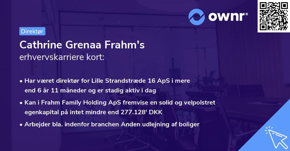 Cathrine Grenaa Frahm's erhvervskarriere kort
