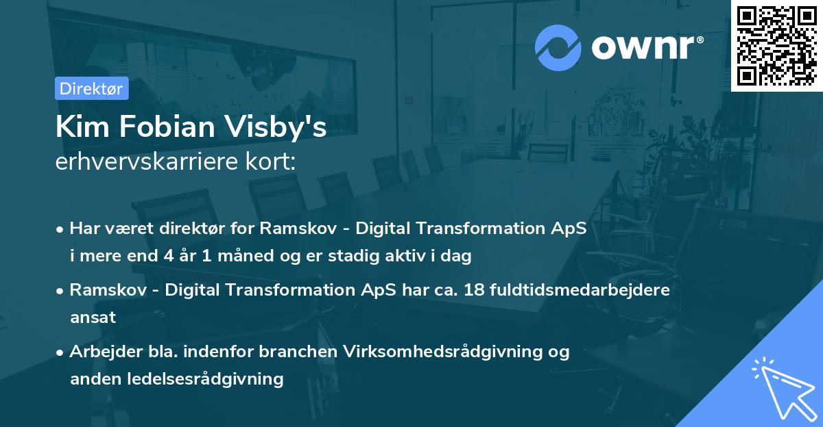 Kim Fobian Visby's erhvervskarriere kort