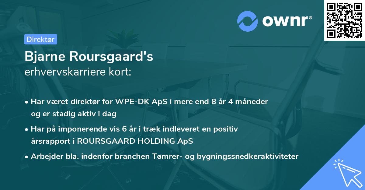 Bjarne Roursgaard's erhvervskarriere kort