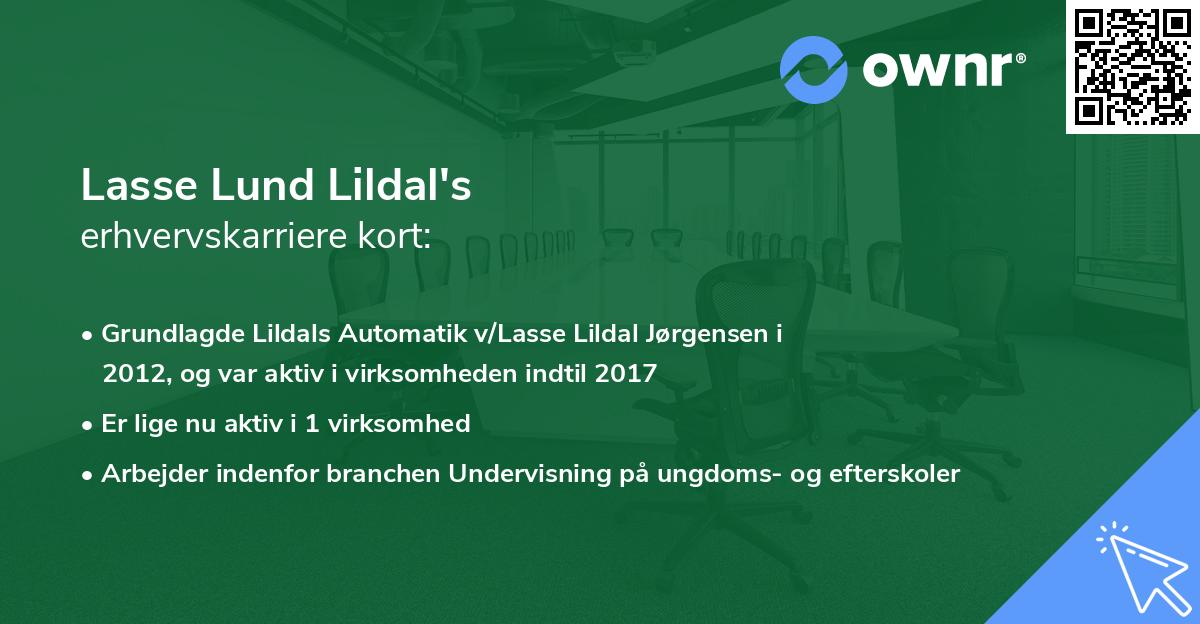 Lasse Lund Lildal's erhvervskarriere kort