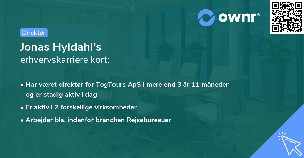 Jonas Hyldahl's erhvervskarriere kort