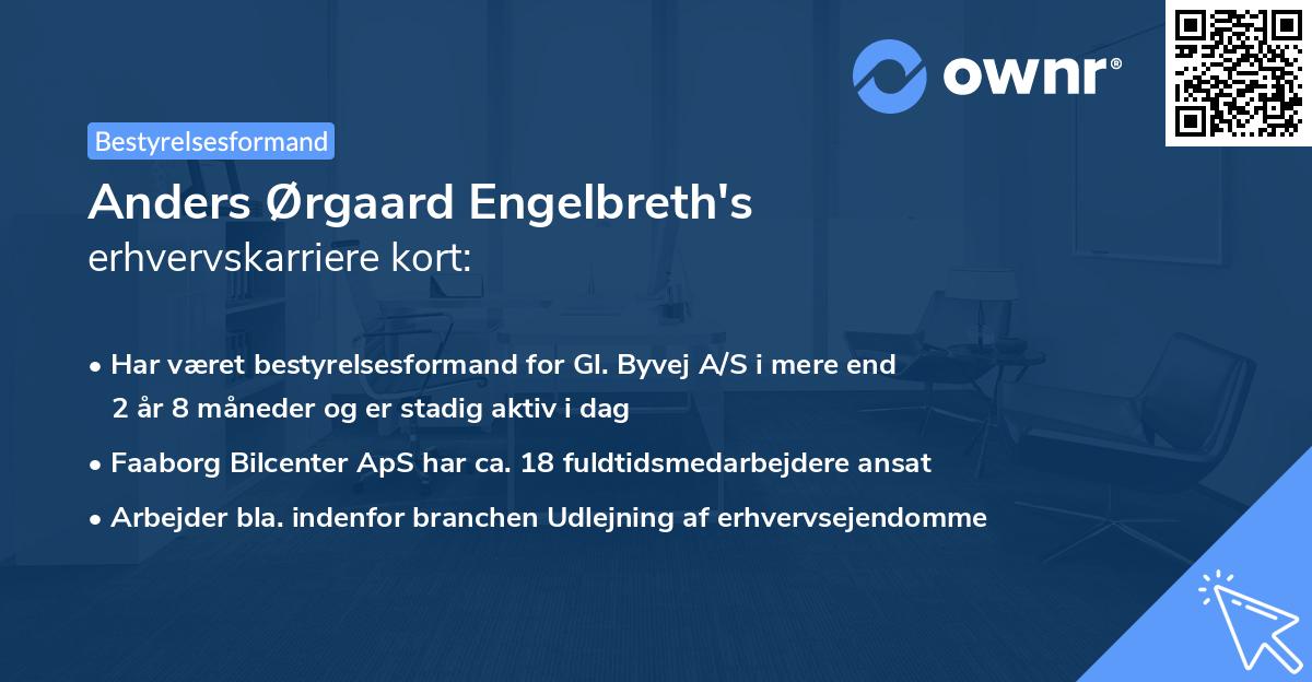 Anders Ørgaard Engelbreth's erhvervskarriere kort