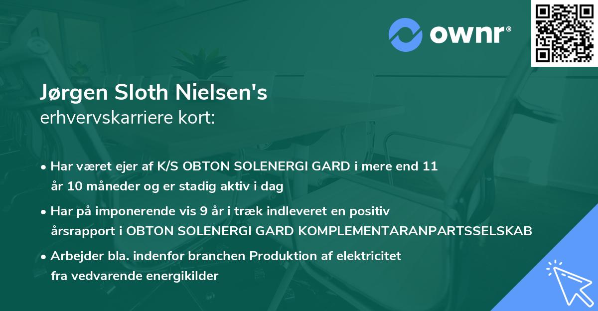 Jørgen Sloth Nielsen's erhvervskarriere kort