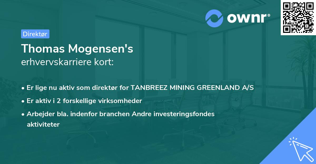 Thomas Mogensen's erhvervskarriere kort