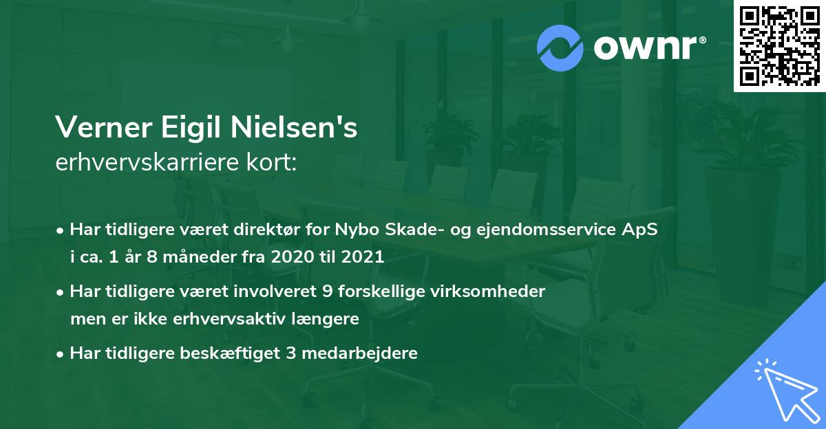 Verner Eigil Nielsen's erhvervskarriere kort