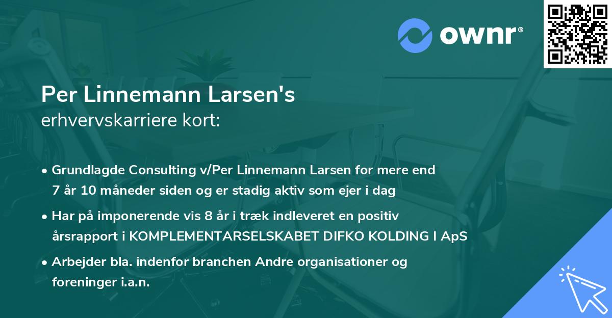 Per Linnemann Larsen's erhvervskarriere kort