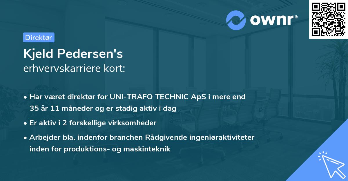 Kjeld Pedersen's erhvervskarriere kort