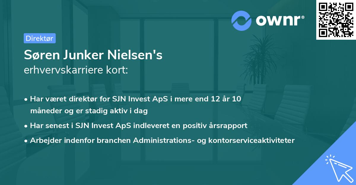 Søren Junker Nielsen's erhvervskarriere kort