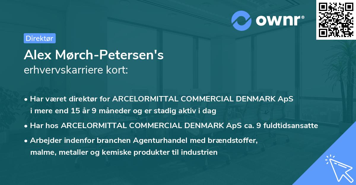 Alex Mørch-Petersen's erhvervskarriere kort