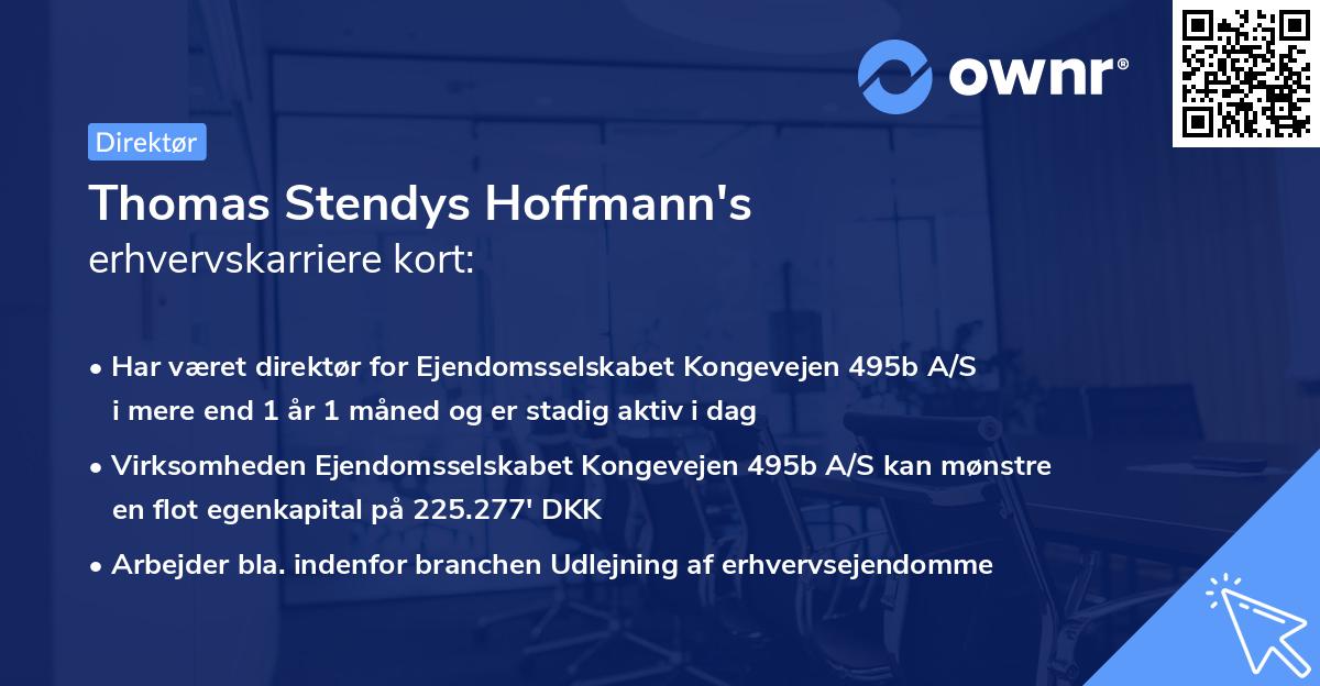 Thomas Stendys Hoffmann's erhvervskarriere kort