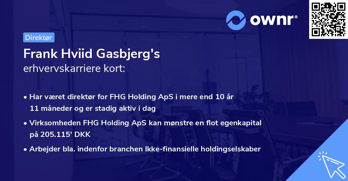 Frank Hviid Gasbjerg's erhvervskarriere kort