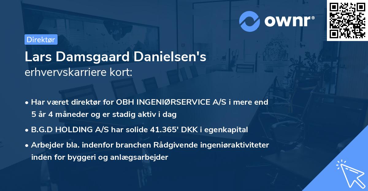 Lars Damsgaard Danielsen's erhvervskarriere kort