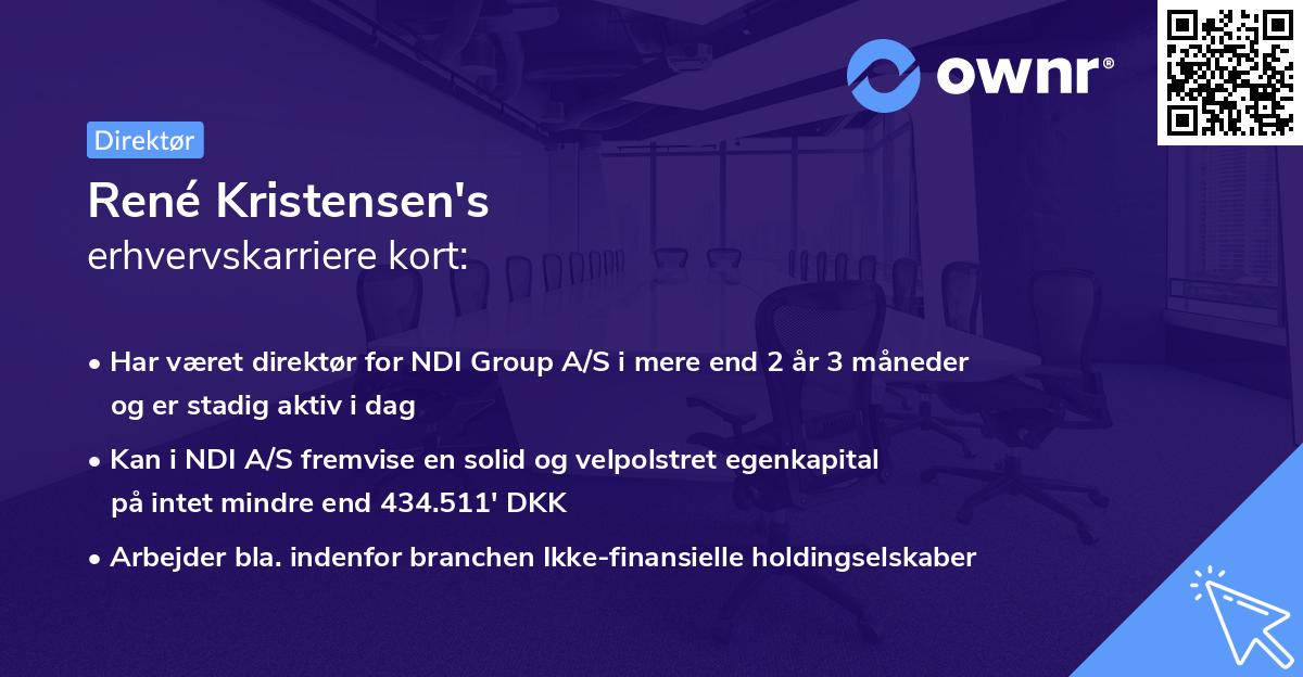 René Kristensen's erhvervskarriere kort