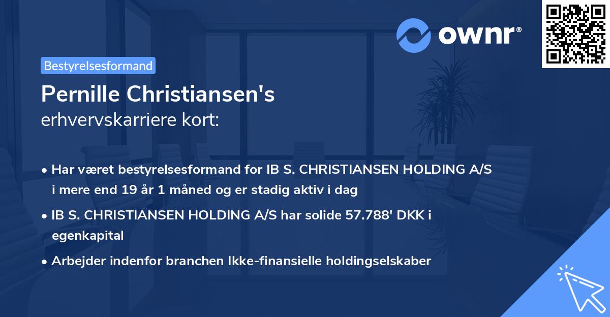 Pernille Christiansen's erhvervskarriere kort