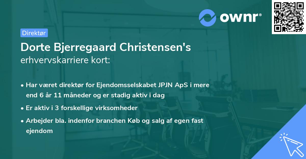 Dorte Bjerregaard Christensen's erhvervskarriere kort