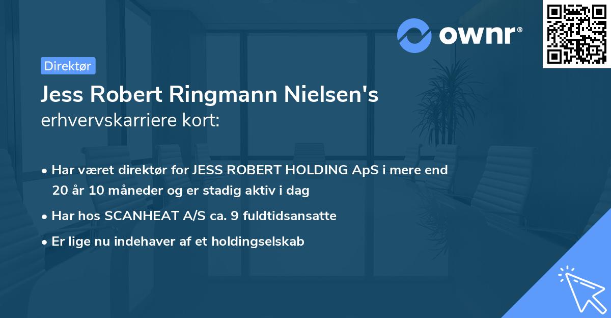 Jess Robert Ringmann Nielsen's erhvervskarriere kort