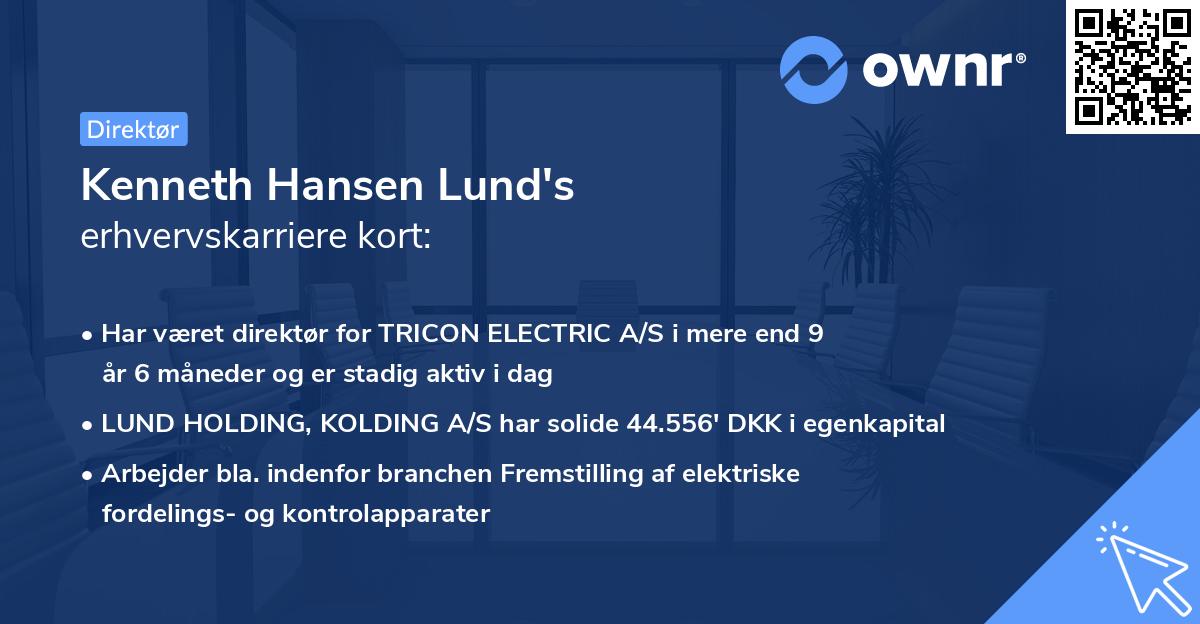 Kenneth Hansen Lund's erhvervskarriere kort