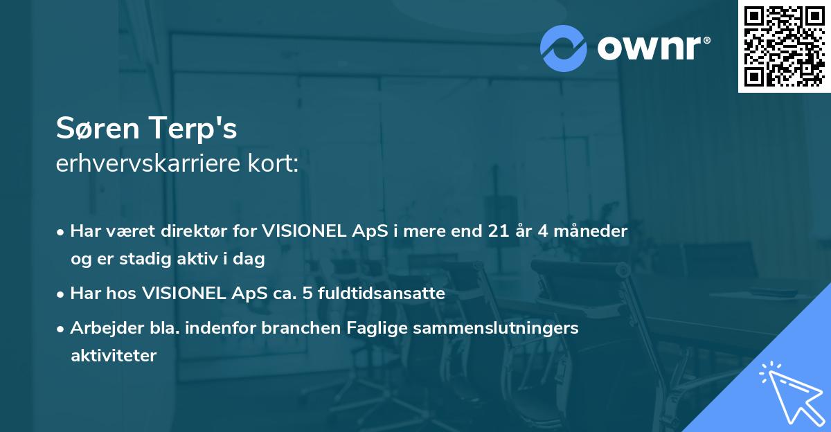 Søren Terp's erhvervskarriere kort