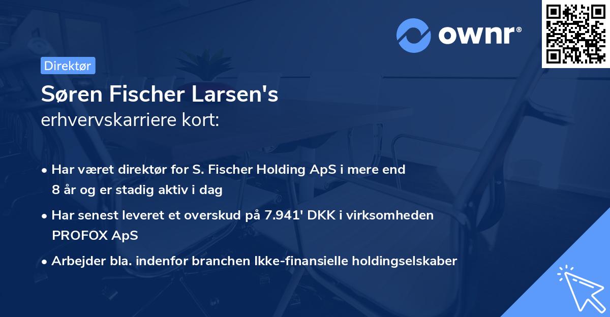 Søren Fischer Larsen's erhvervskarriere kort