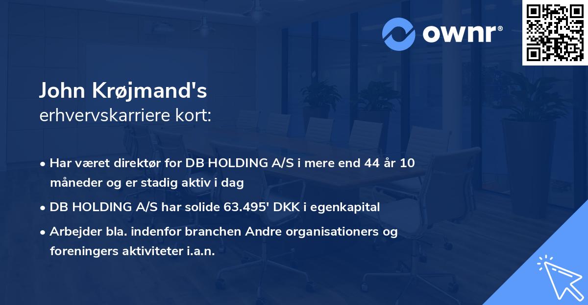 John Krøjmand's erhvervskarriere kort