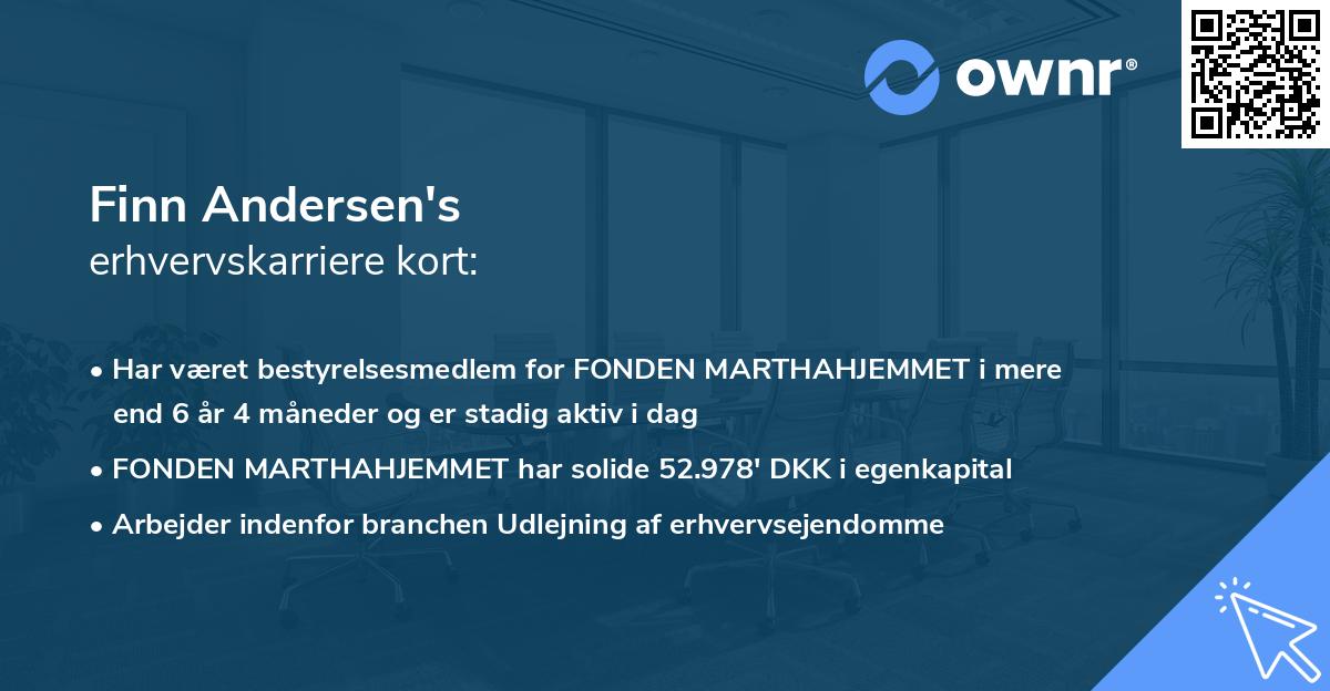 Finn Andersen's erhvervskarriere kort