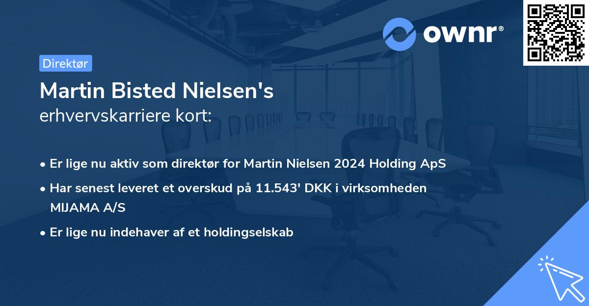 Martin Bisted Nielsen's erhvervskarriere kort