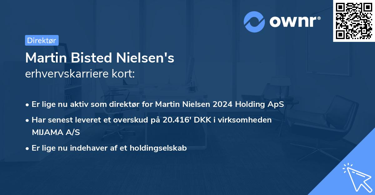 Martin Bisted Nielsen's erhvervskarriere kort