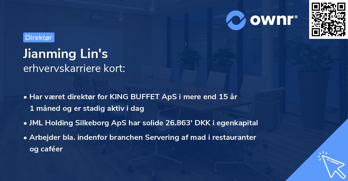 Jianming Lin's erhvervskarriere kort