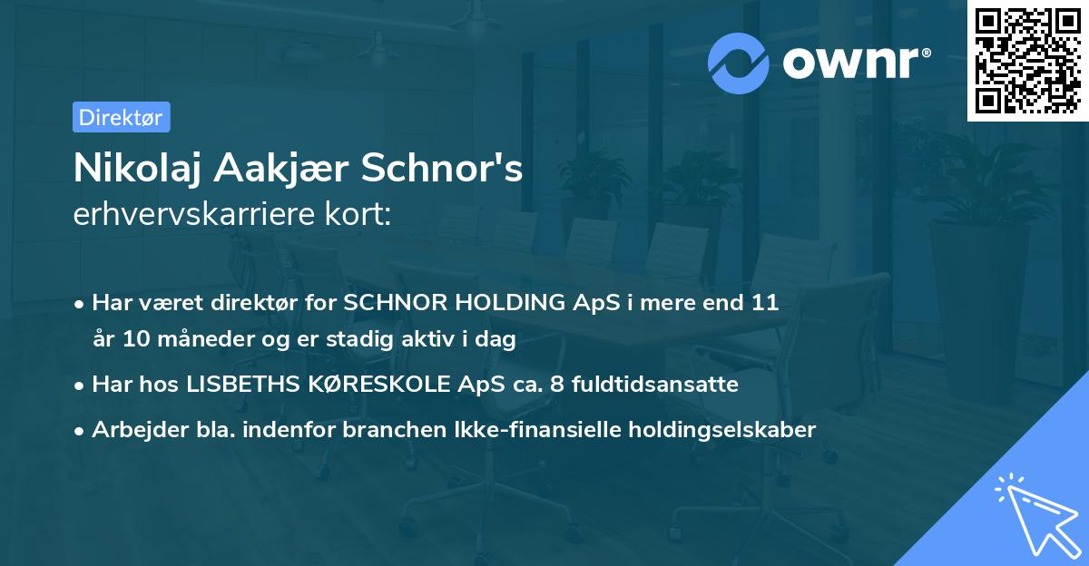 Nikolaj Aakjær Schnor's erhvervskarriere kort
